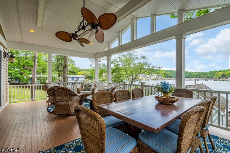 View off covered porch