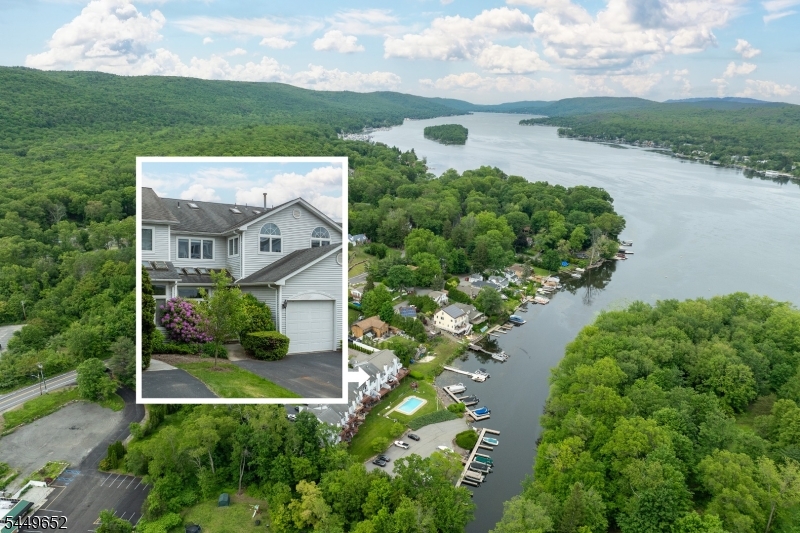 Lakefront Townhouse! Greenwood Lake Lakefront with association inground pool, boat dock & Boat storage!