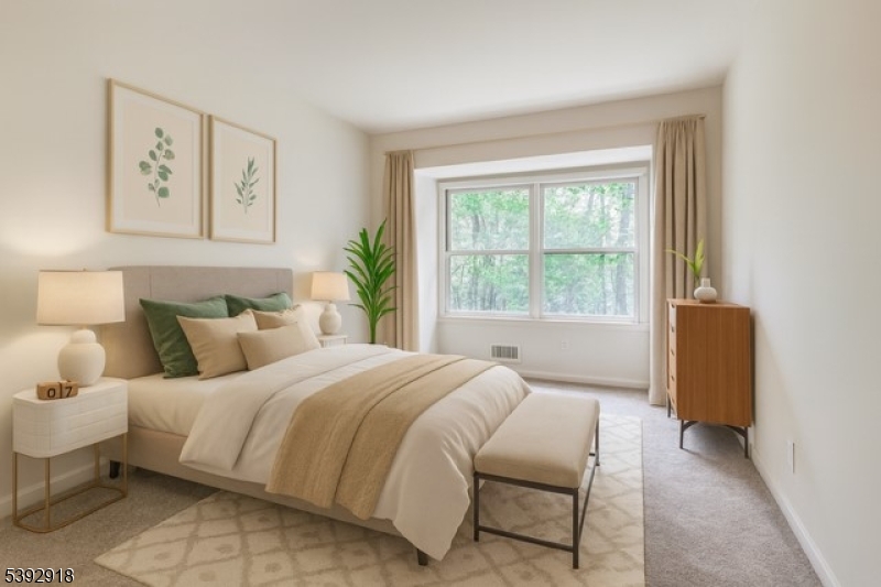 Bedroom virtually staged image