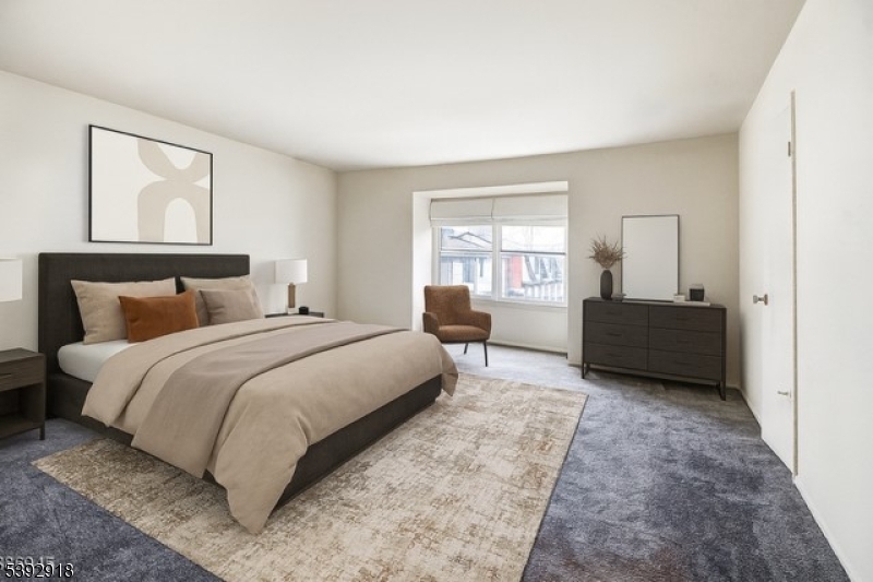 Bedroom virtually staged image