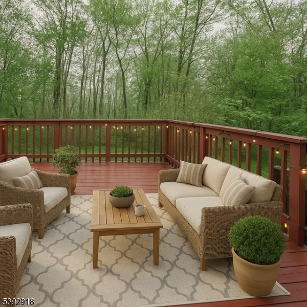 Deck virtually staged image