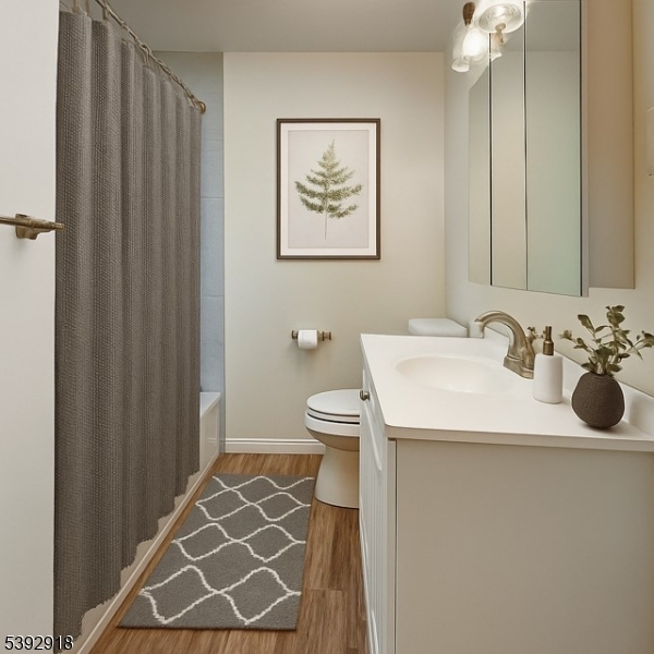 Bathroom virtually staged image