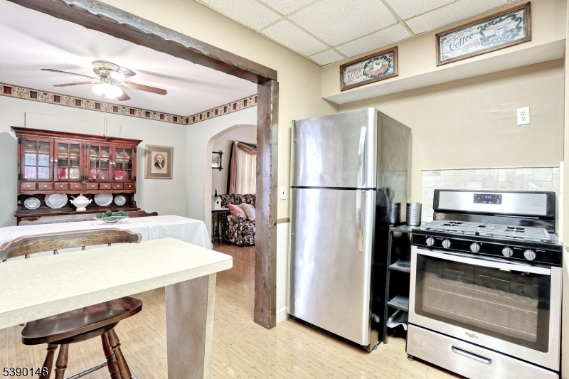 Kitchen looking into dining rm