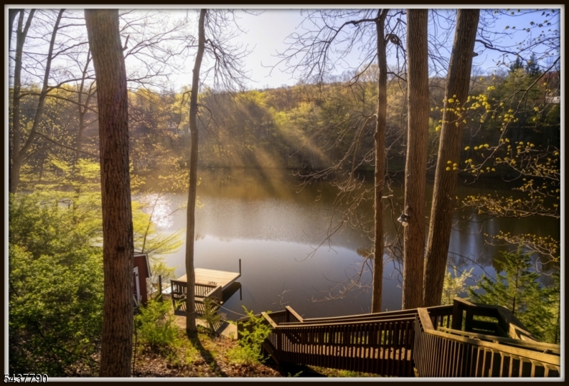 at dawn, 225' of lakefront on this peaceful lake