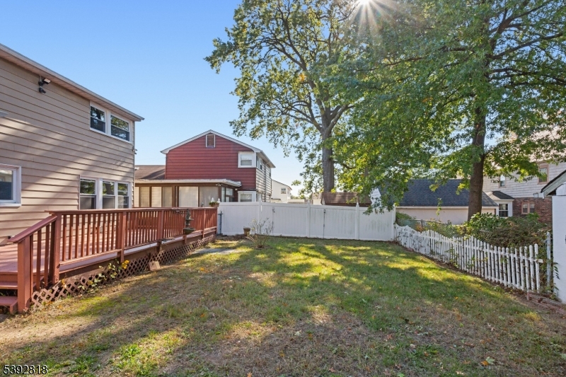 Fenced in private backyard