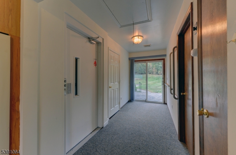 rear exit and elevator entry