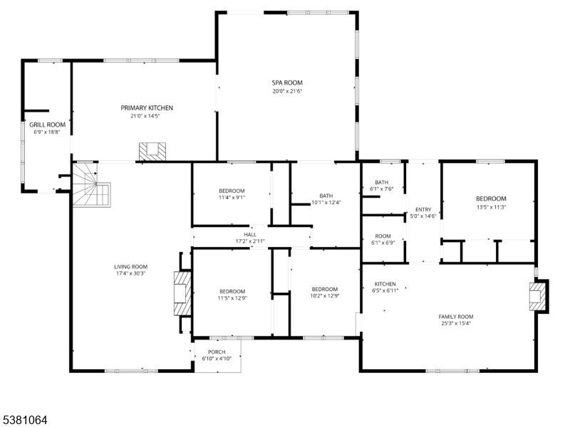 floor plan of main level