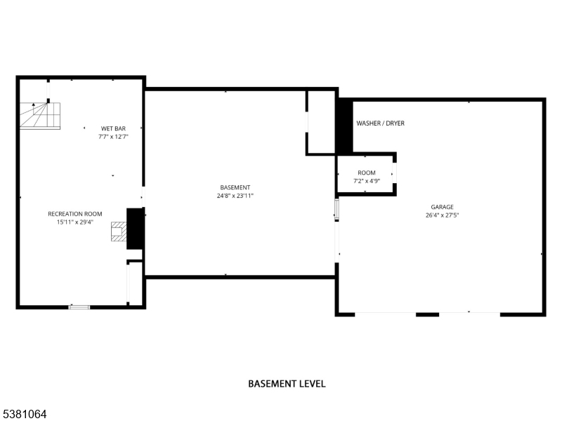 floor plan of lower level