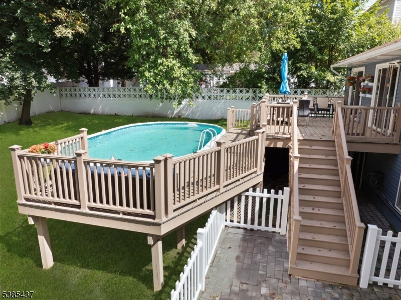 stairs down to the Patio