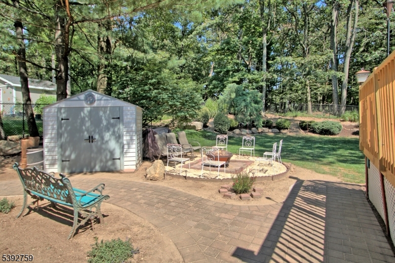 Patio shed and Fire Pit