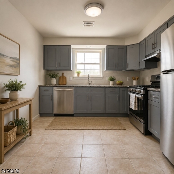 Staged kitchen
