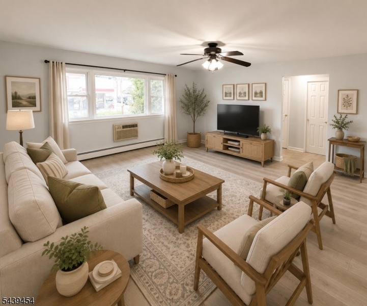 Virtually staged living room