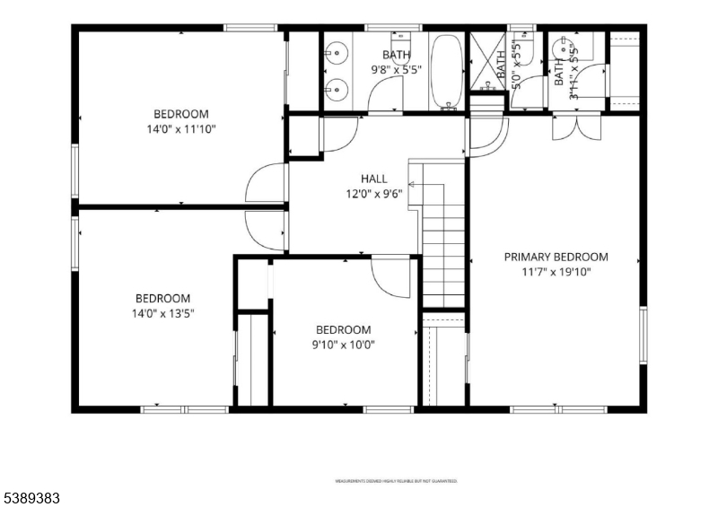 Floor Plan Second level floor plan.