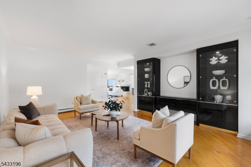 Living room with built-in