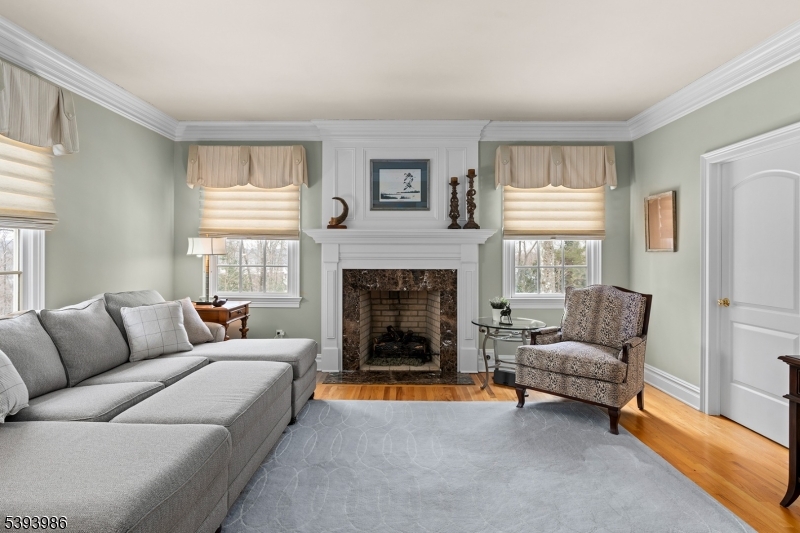 Primary Suite Sitting Room Natural Gas Fireplace and Walk-in Closet