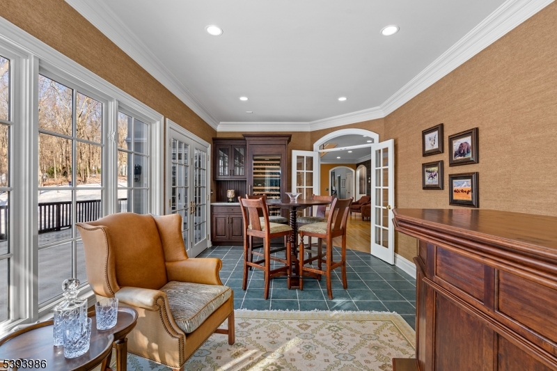 Bar Room Opens to Expansive Deck