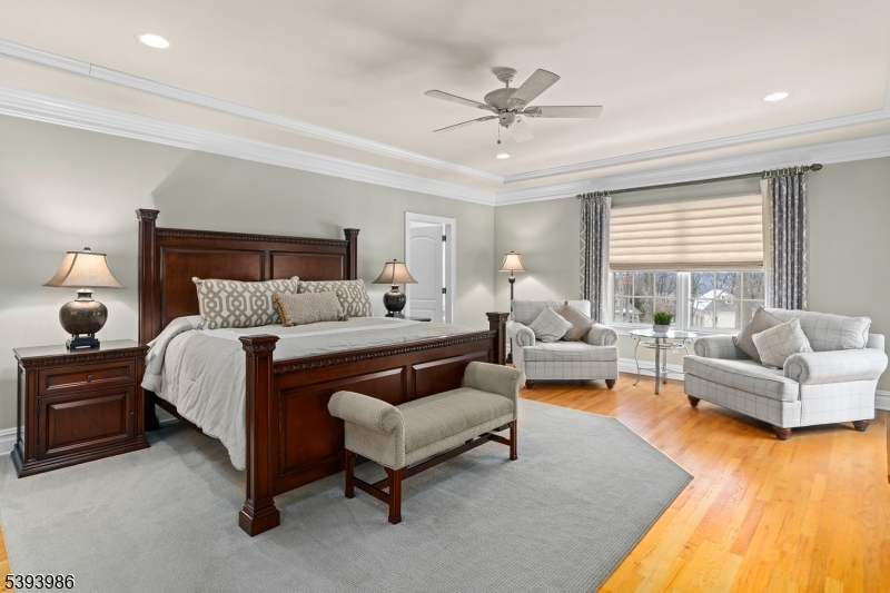 Primary Bedroom Suite Sitting Room, Full Bath, Two Walk-in Closets