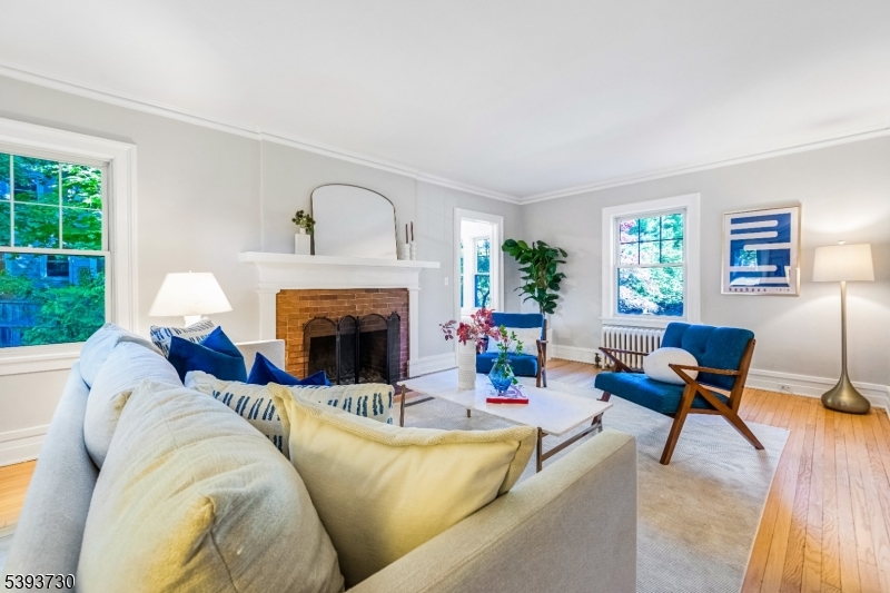 Living Room 19'-9 Front to Back - refinished floors