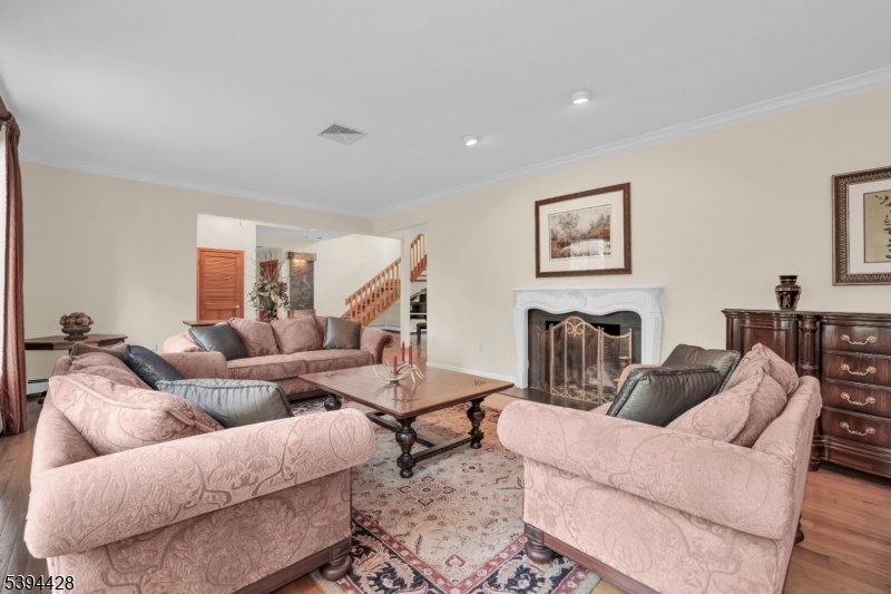 Formal Living Room Wood-burning Fireplace