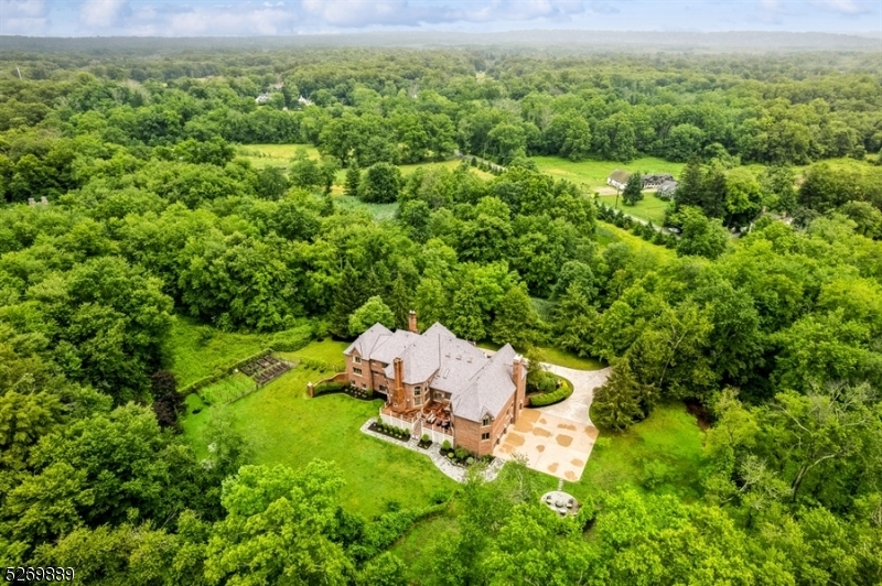 Aerial photo looking at the back of this private home.