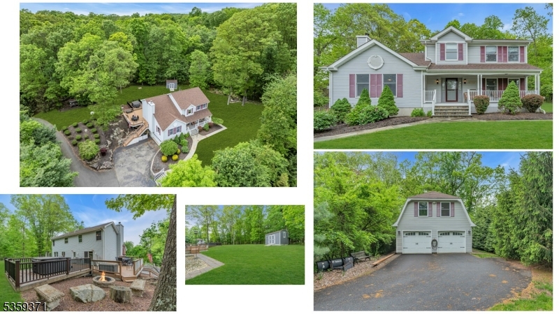 Turn key Colonial nestled on a level open lot that backs to woods. 2 car attached garage and a bonus detached garage with a studio above for extended guests or office.