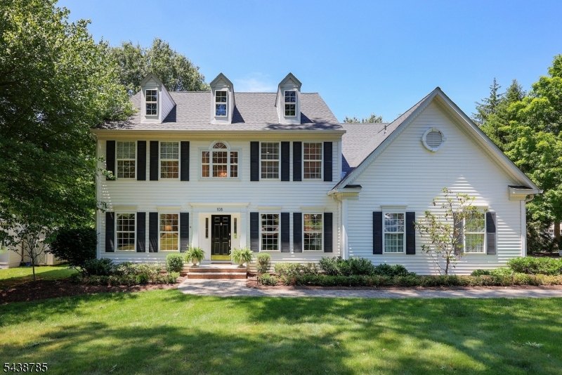 Stunning classic center hall colonial, tremendous curb appeal with high quality craftsmanship in sought-after Basking Ridge.