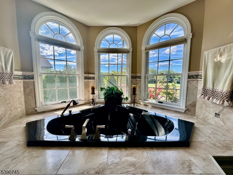 Master bath golf course view