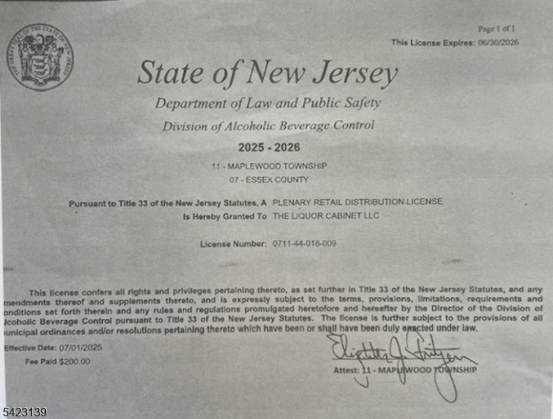 Liquor License