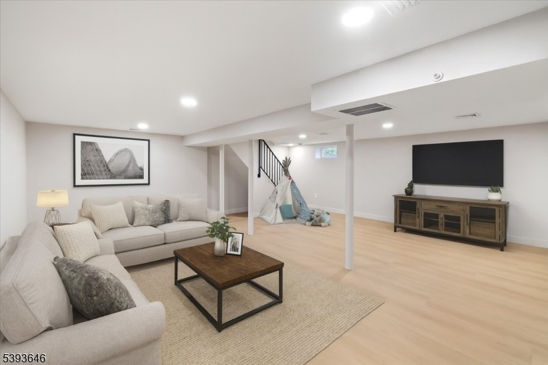 Finished Basement Virtually Staged