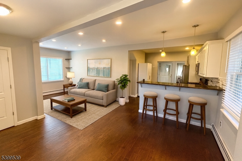 Living Room/Breakfast Bar Virtually Staged