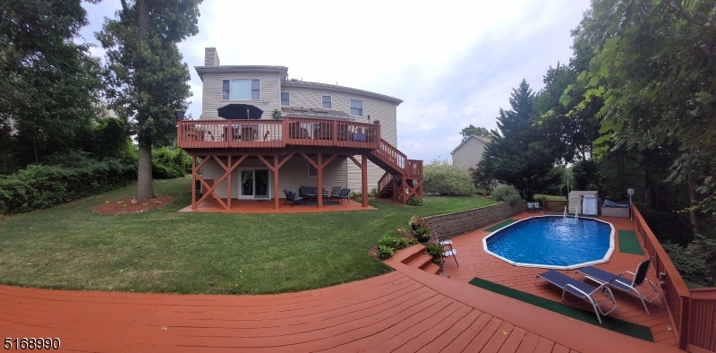 Panoramic of rear of home