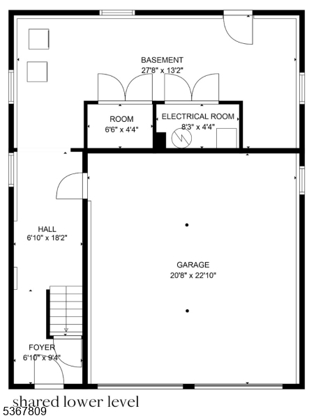 shared lower level floor plan