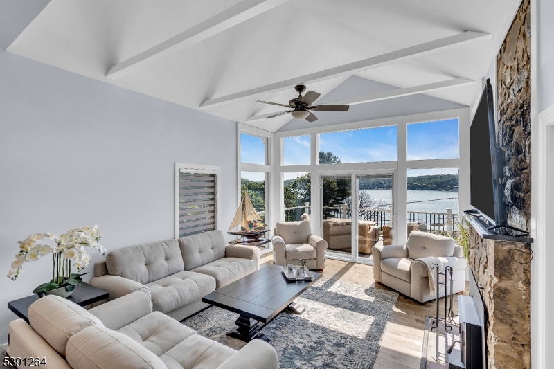 living to balcony deck
