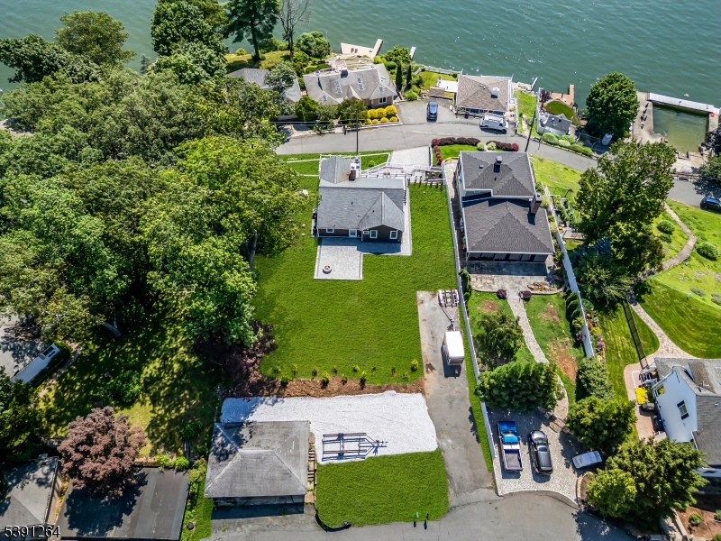 elevated view of property