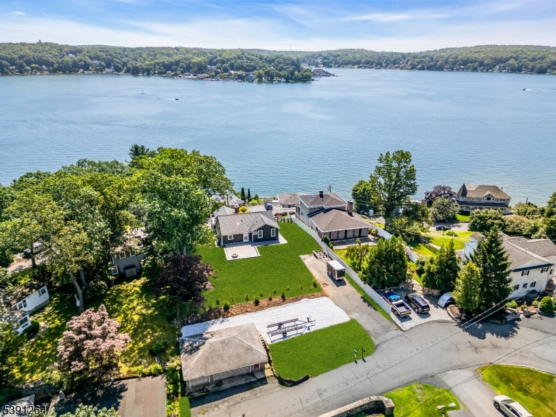 elevated view of property