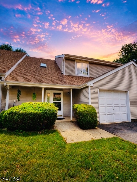 Sunset front house