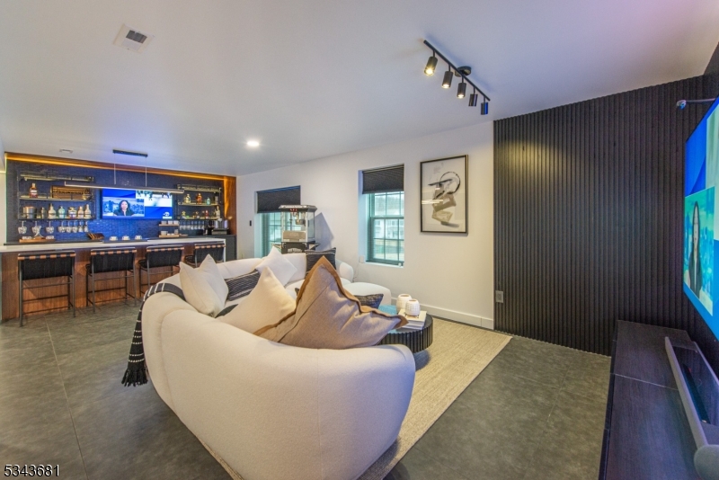 View from gym door to bar