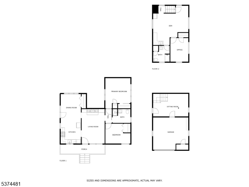 Floor plans for all 3 floors