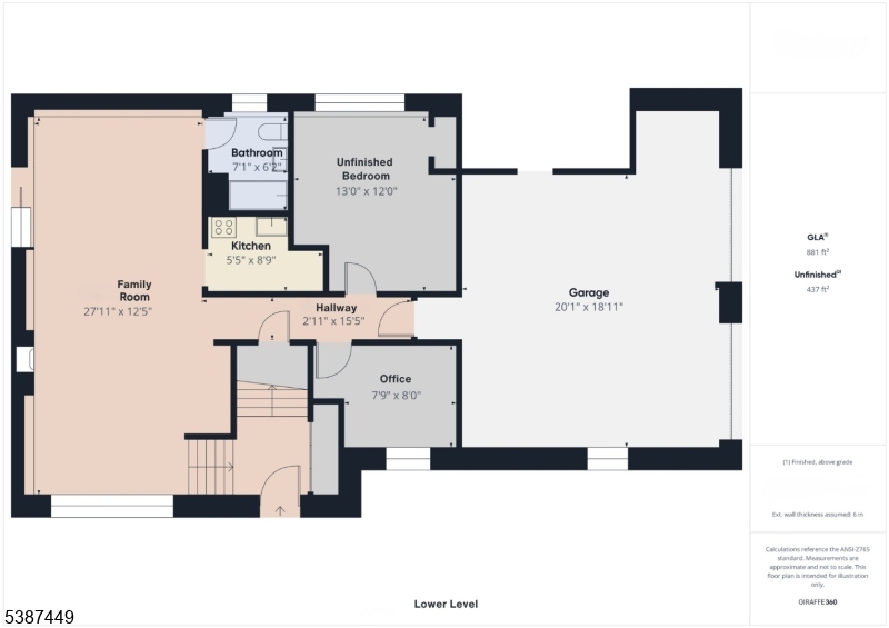 Floor Plan, Lower Level