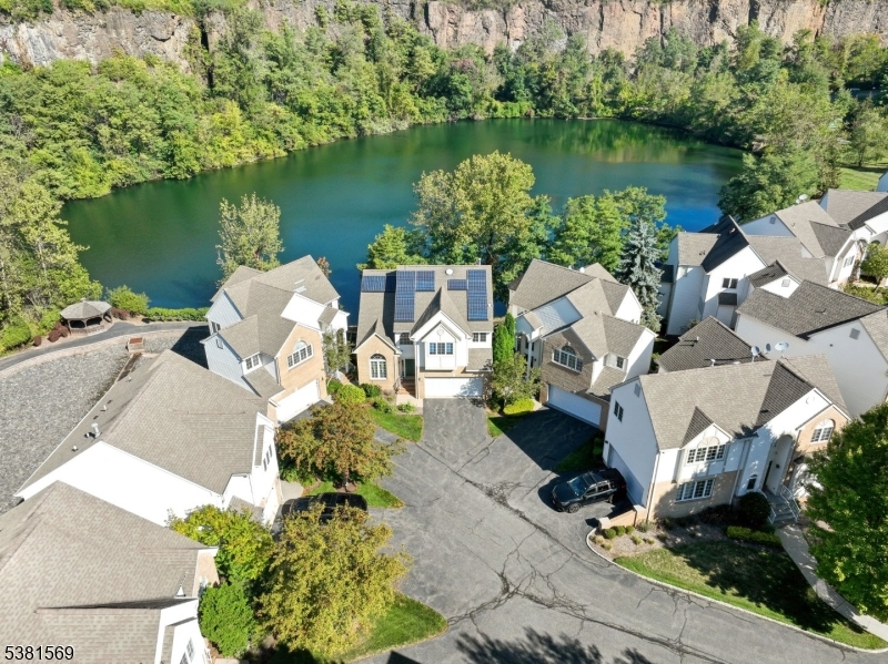 Aerial View of house and lake