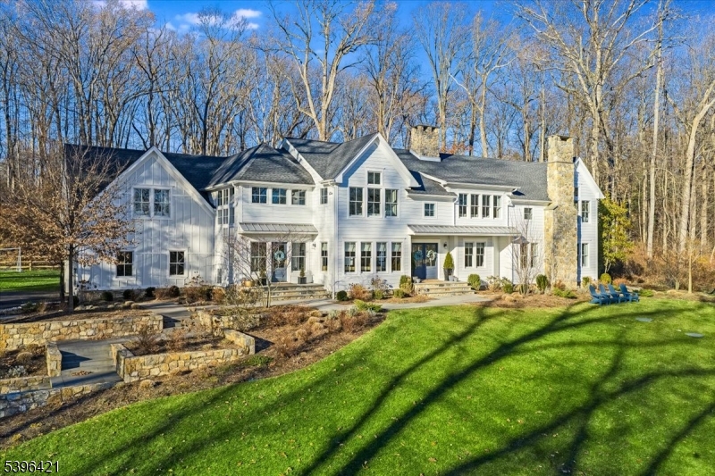 Gracefully re-imagined New Vernon Estate on 5 private acres.