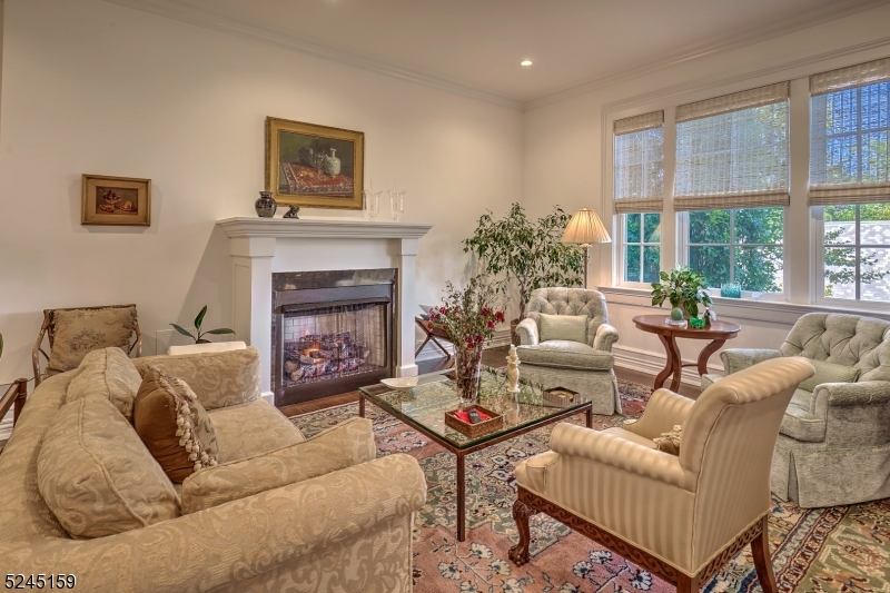 Living room with new gas fireplace.