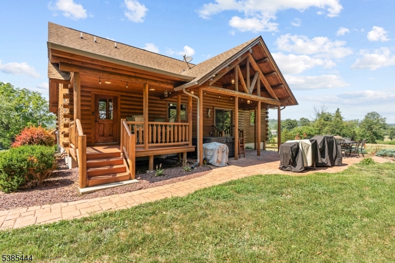 Back patio & hot tub