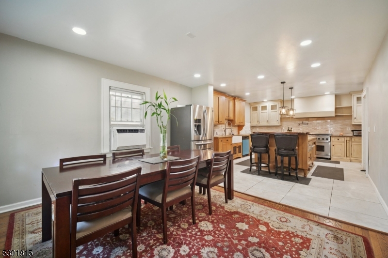 Dining open to kitchen