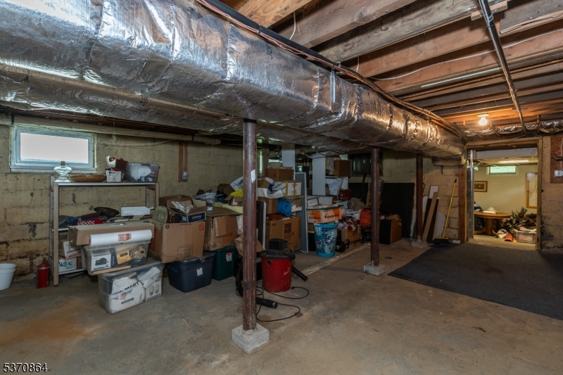 Unfinished area of basement