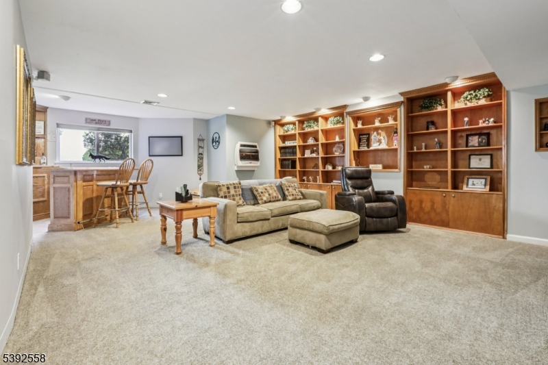 Lower Level Recreation Room Large family room with bar area
