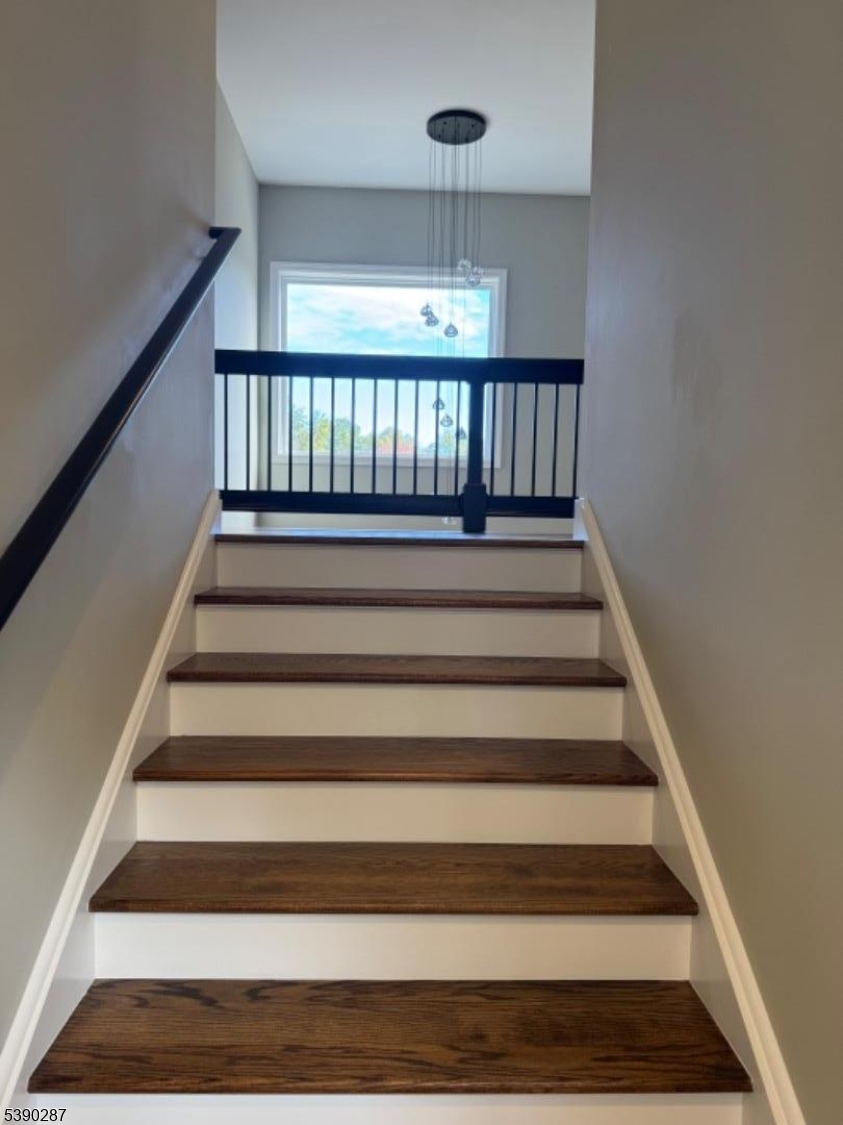 Stairway to open foyer