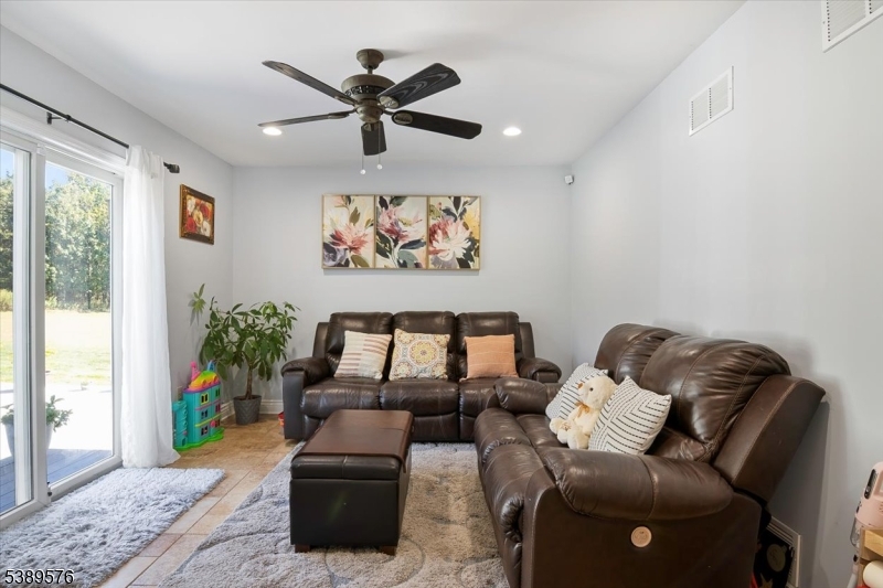 Family room open to large deck