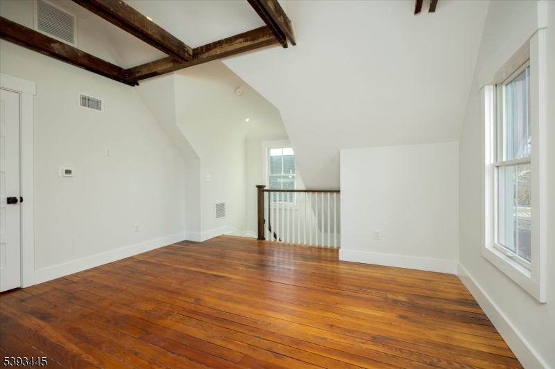 Bedroom 3 vaulted ceilings and exposed beams