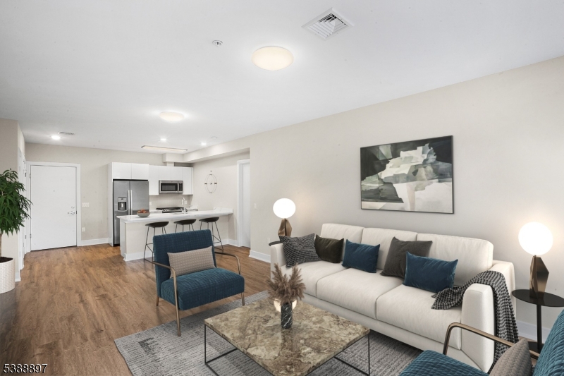 Living area/kitchen Virtually staged